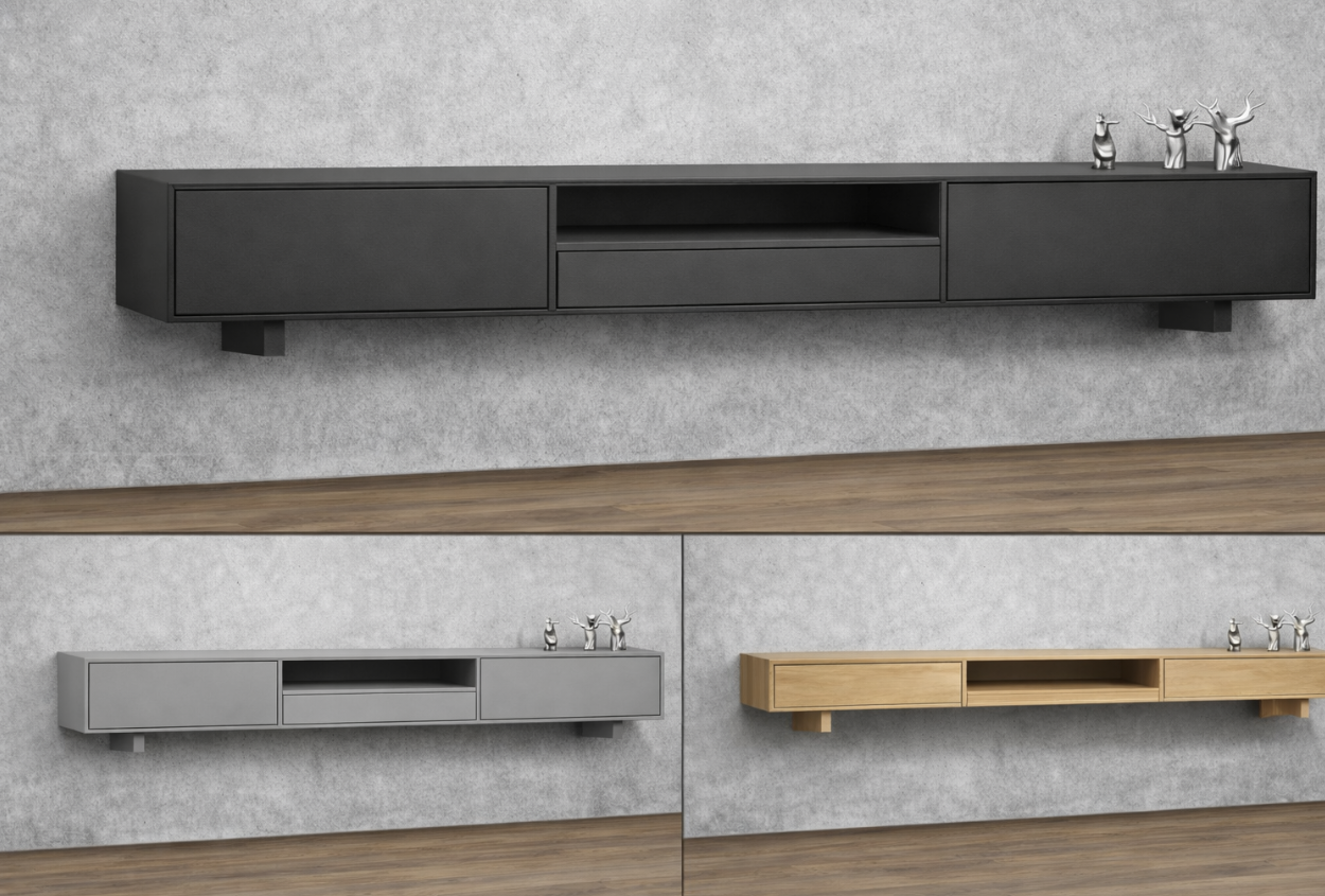 شلف دیواری مدل مینیمال کشودار