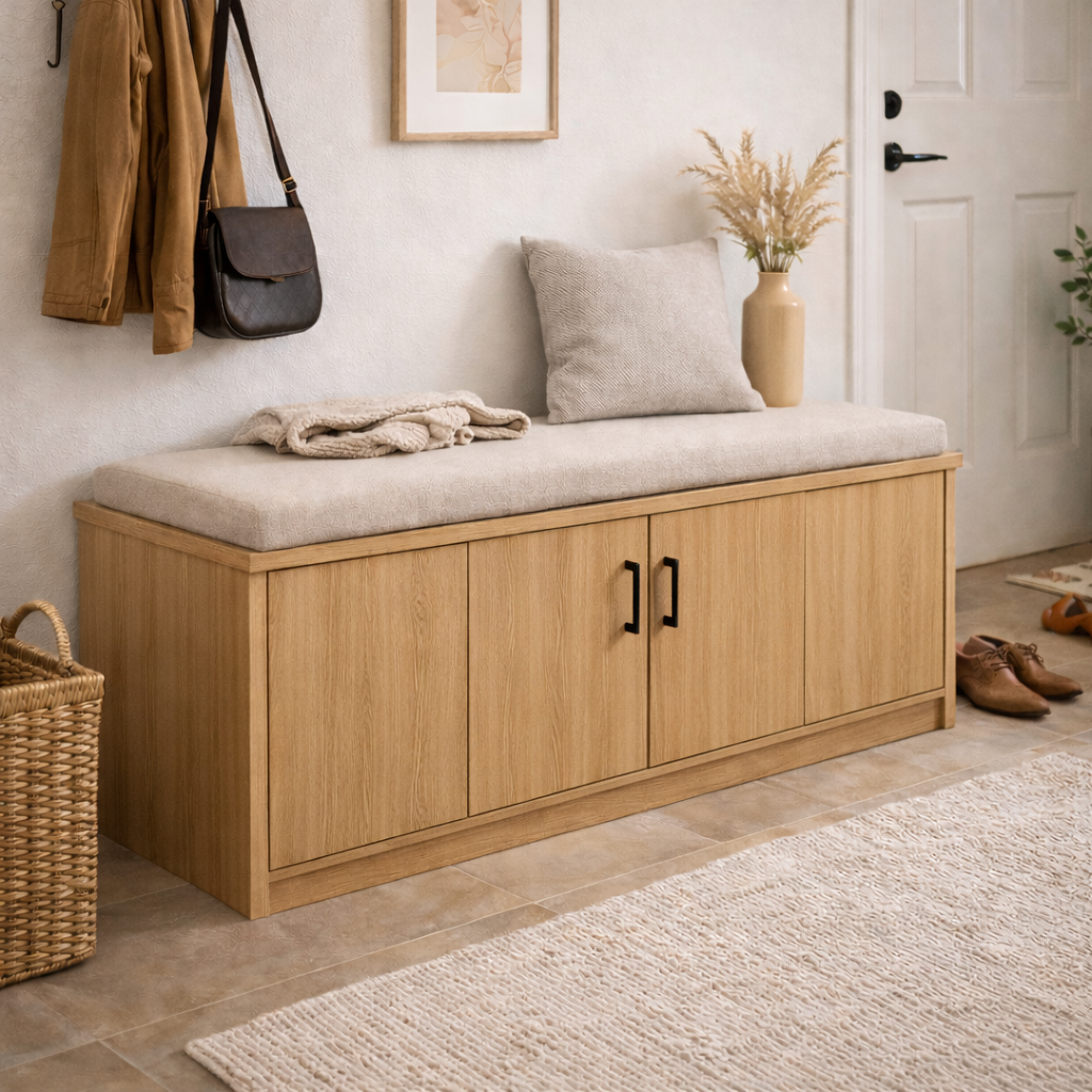 جا کفشی نشیمن‌دار مدل Comfort Wood