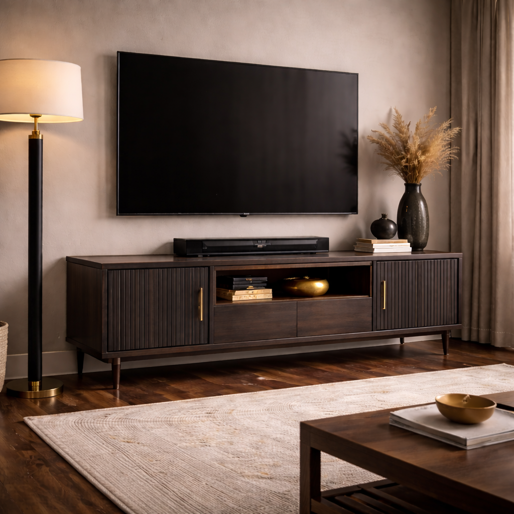 میز LCD پایه‌دار مدل شیار‌دار