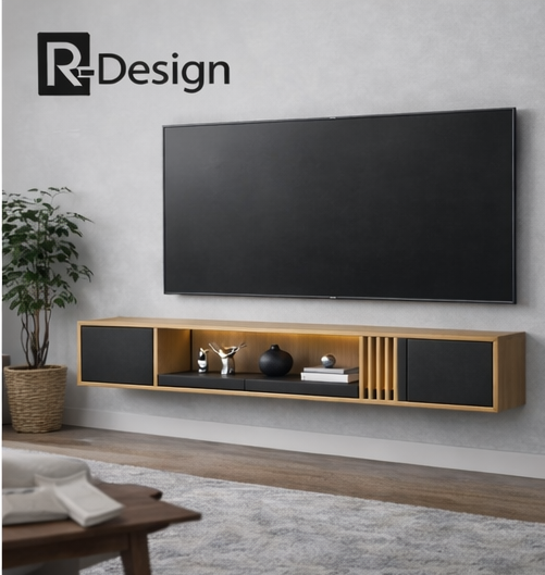 شلف دیواری مدل ویترینی مدرن